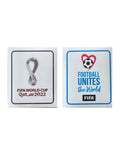QATAR WORLD CUP 2022 FOOTBALL SET OF PATCHES  WHITE VERSION