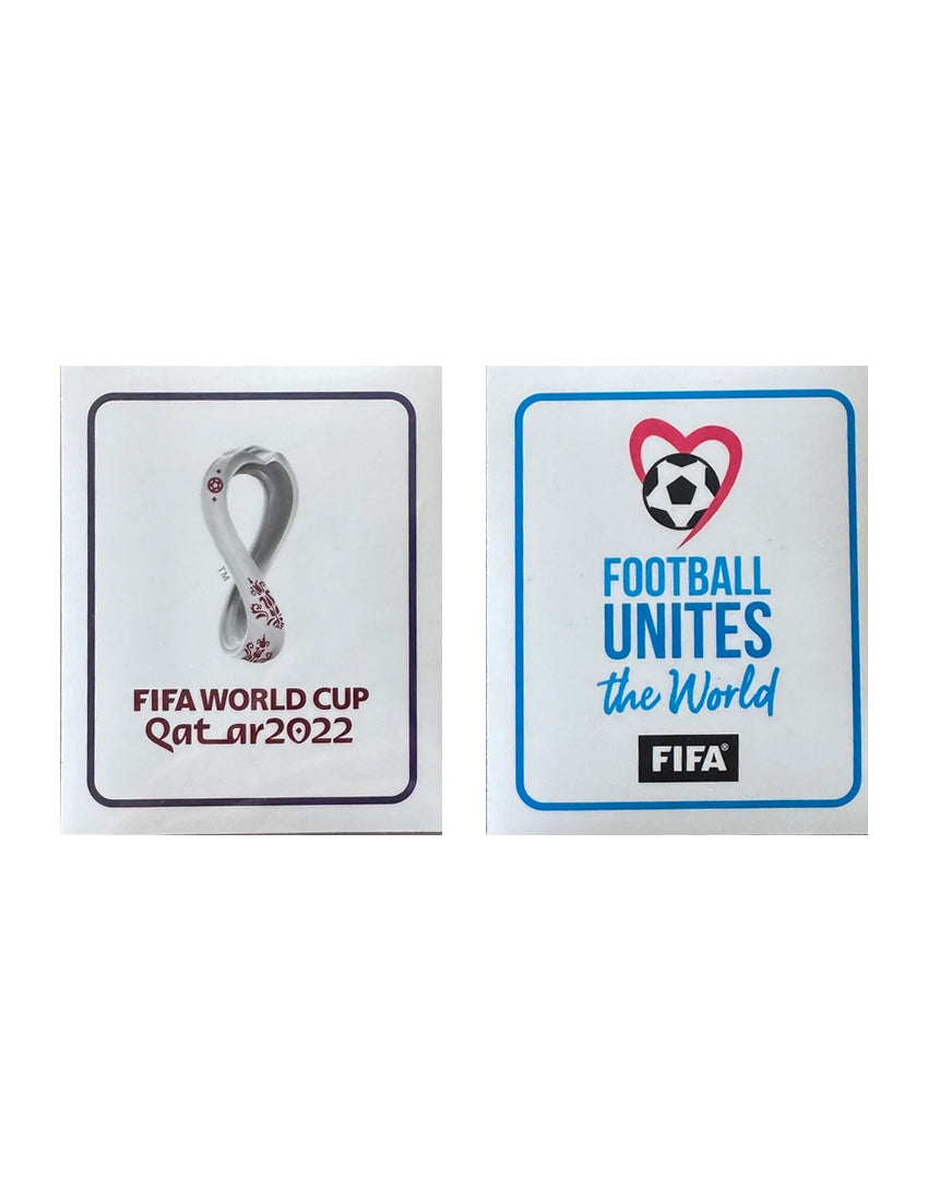 QATAR WORLD CUP 2022 FÚTBOL CONJUNTO DE PARCHES VERSIÓN BLANCA