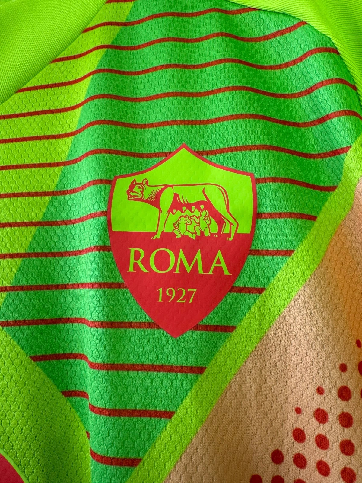 AS ROMA MATCH WORN GOALKEEPER SHIRT RENATO MARIN #89 SERIE A CALCIO