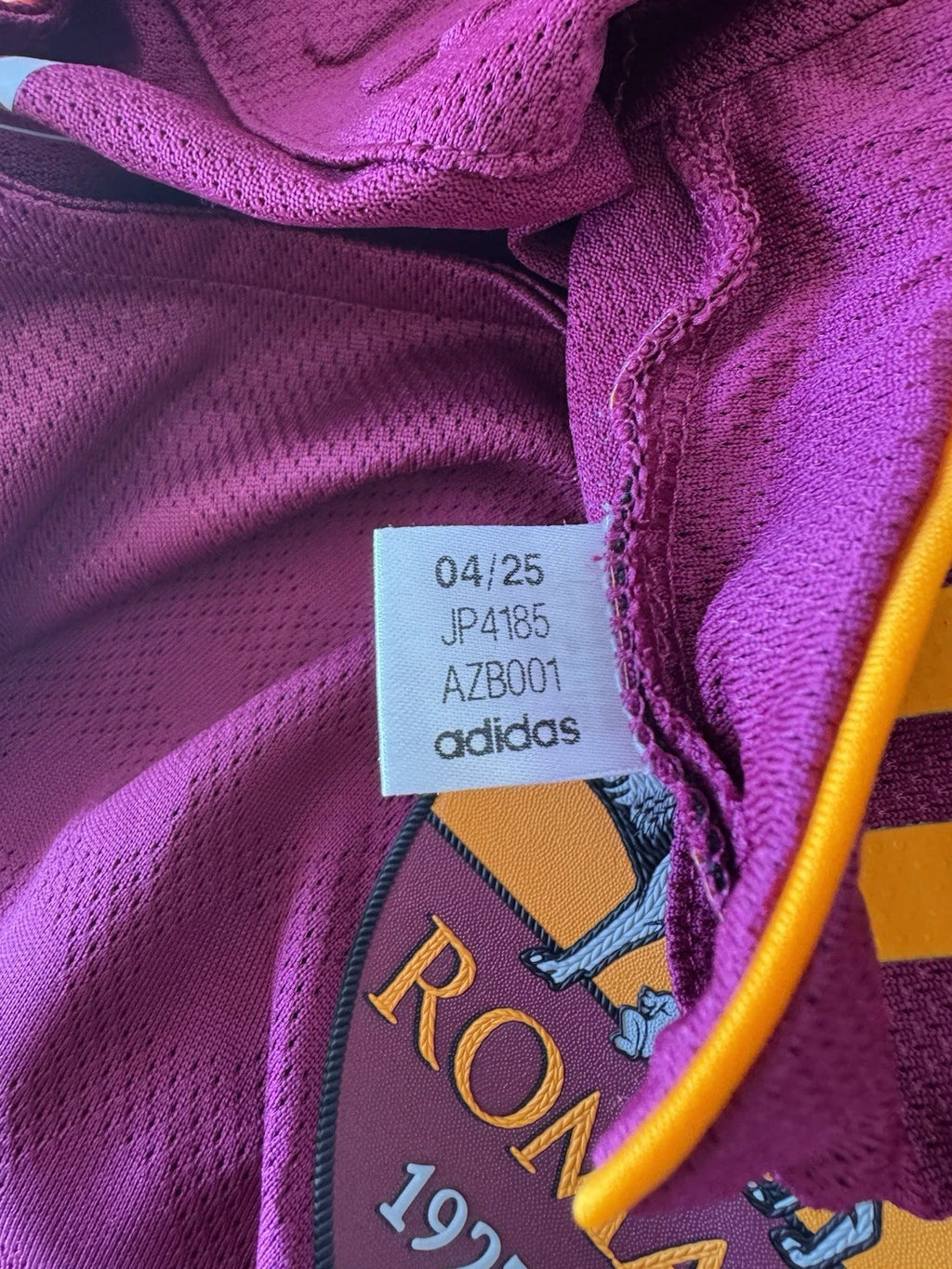 AS ROMA MATCH WORN HOME SHIRT BALDANZI 25-26 ADIDAS