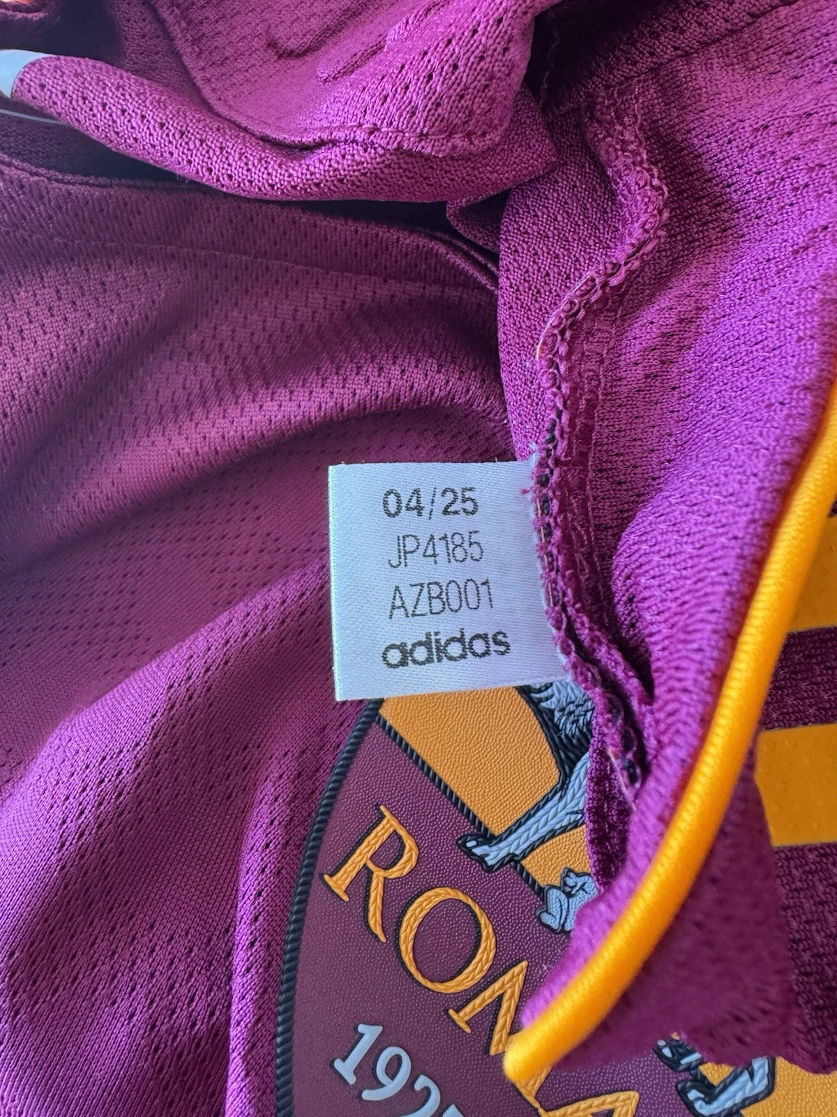 AS ROMA MATCH WORN HOME SHIRT BALDANZI 25-26 ADIDAS