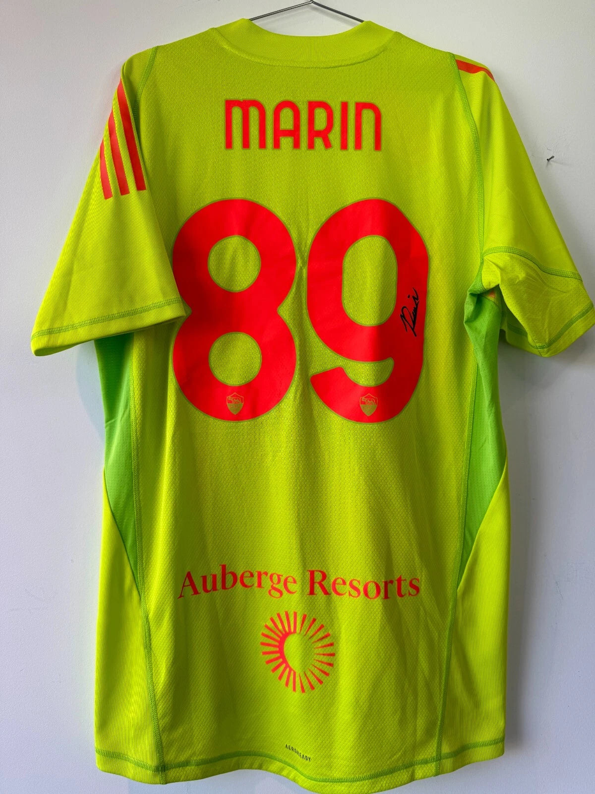 AS ROMA MATCH WORN GOALKEEPER SHIRT RENATO MARIN #89 SERIE A CALCIO