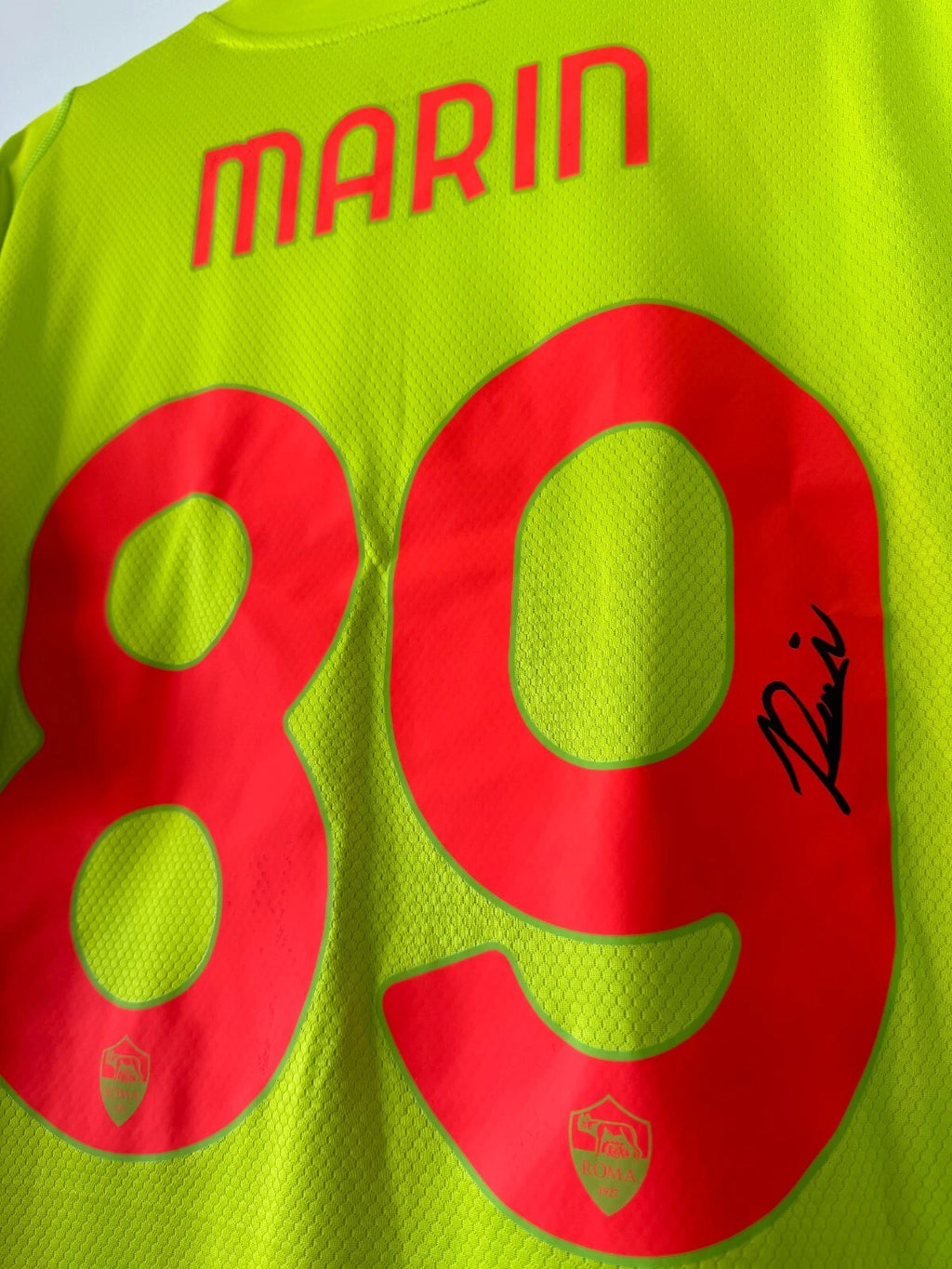 AS ROMA MATCH WORN GOALKEEPER SHIRT RENATO MARIN #89 SERIE A CALCIO