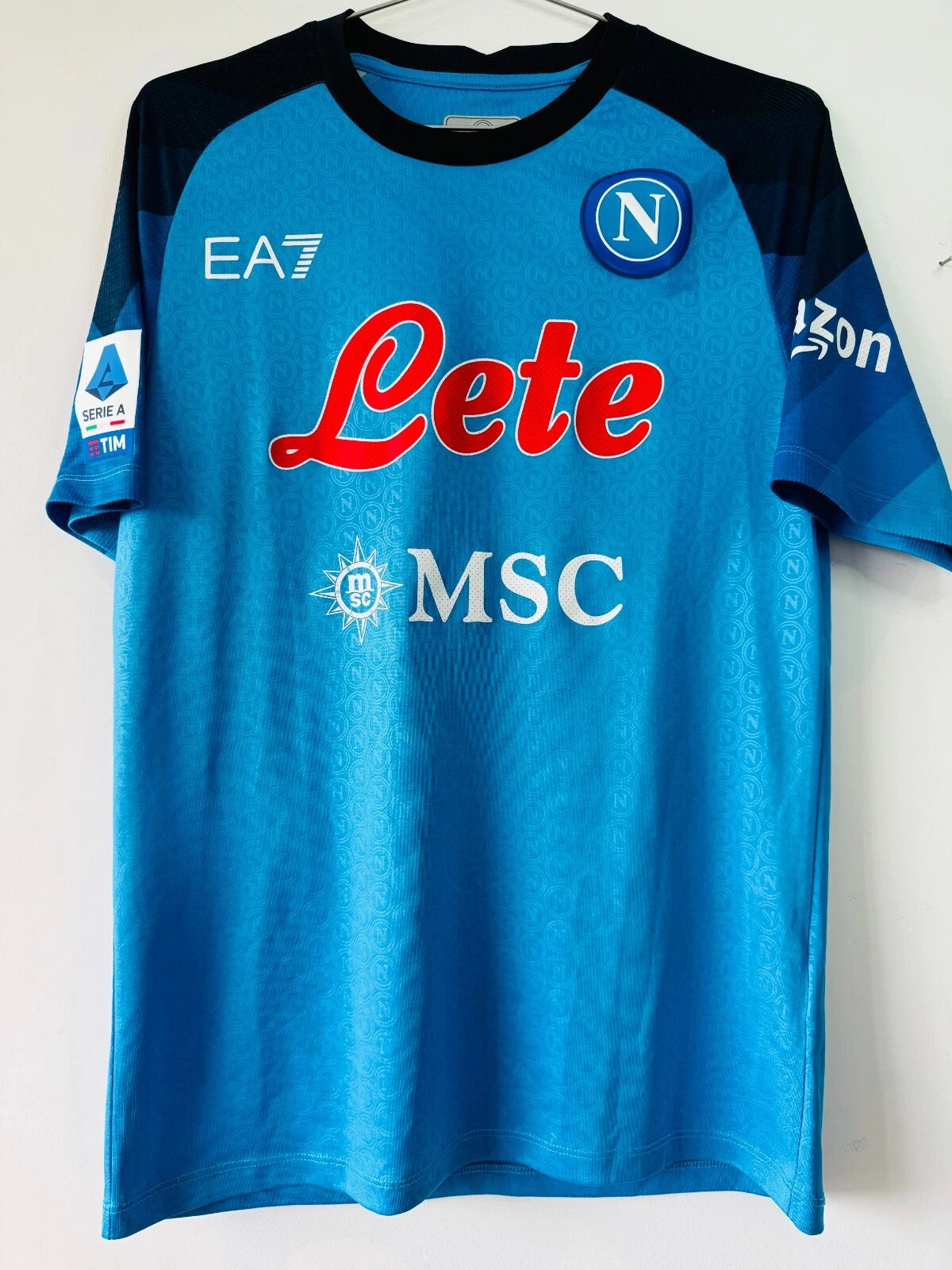 SSC NAPOLI MATCH WORN HOME SHIRT DEMME #4 EA7 22-23