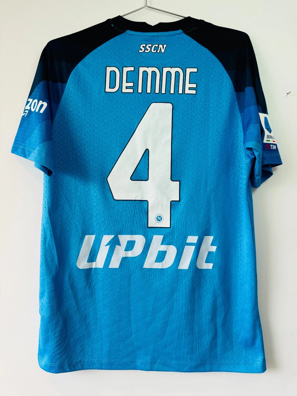 SSC NAPOLI MATCH WORN HOME SHIRT DEMME #4 EA7 22-23