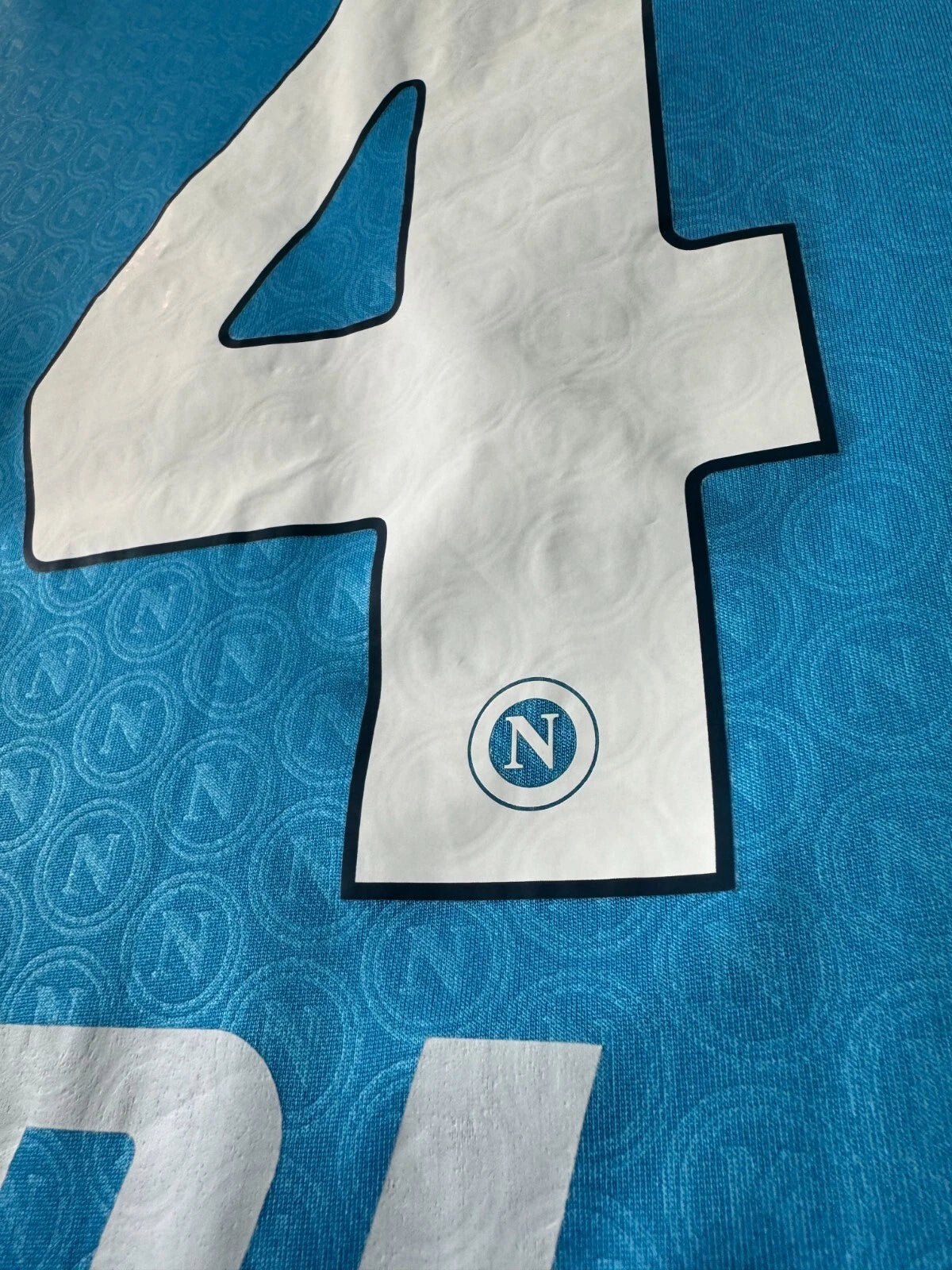 SSC NAPOLI MATCH WORN HOME SHIRT DEMME #4 EA7 22-23