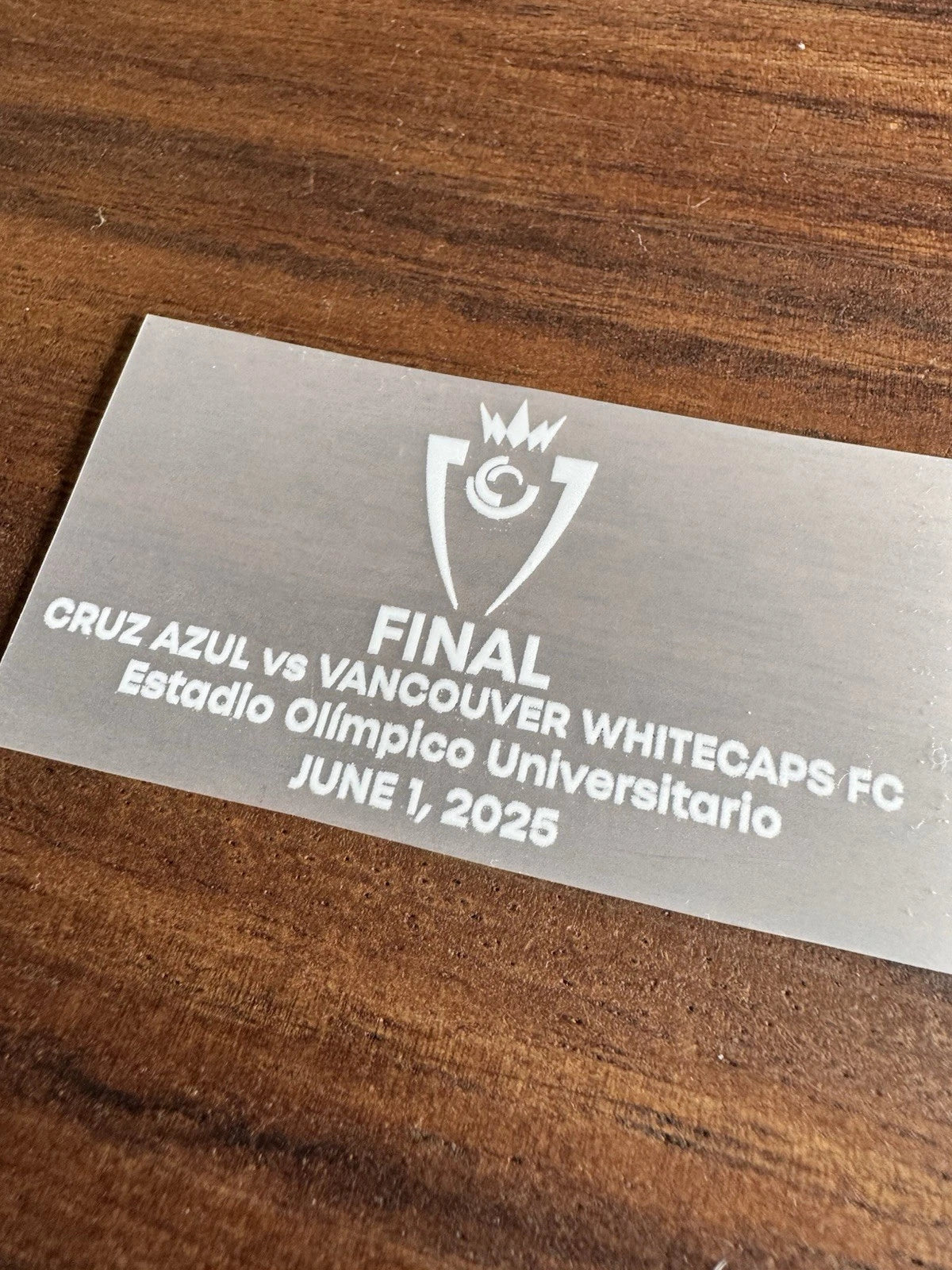CRUZ AZUL CONCACAF CHAMPIONS CUP FINAL PATCH & MATCH DETAIL