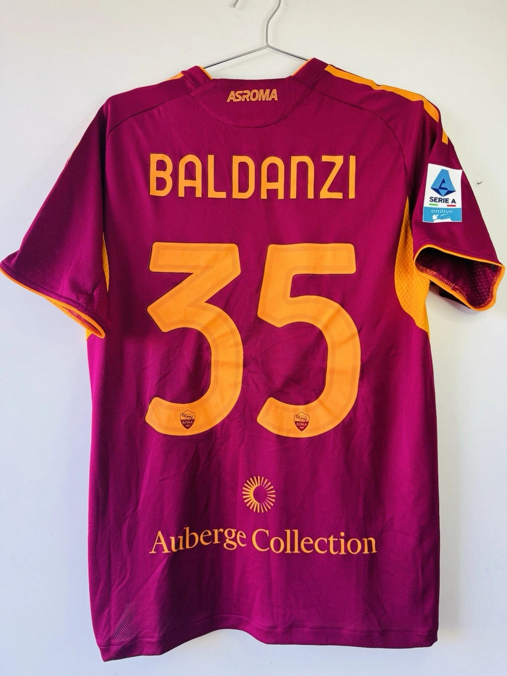 AS ROMA MATCH WORN HOME SHIRT BALDANZI 25-26 ADIDAS